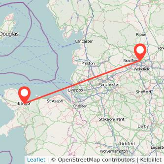 Bangor Leeds bus map