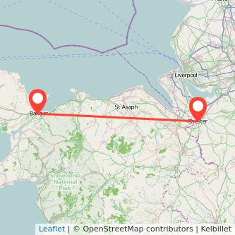 Bangor Chester bus map