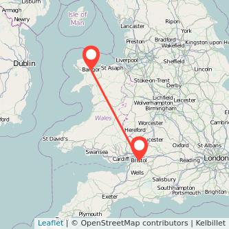 Bangor Bristol train map