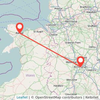 Bangor Birmingham bus map