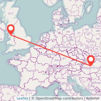 Bangor Budapest train map