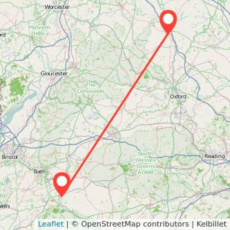 Banbury Westbury train map
