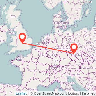 Banbury Prague train map