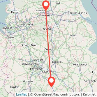 Banbury Leeds train map