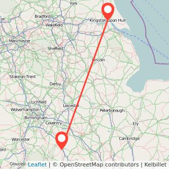 Banbury Hull train map