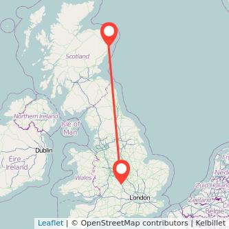 Banbury Aberdeen train map