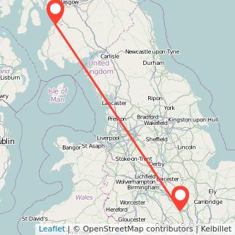 Ayr Milton Keynes train map