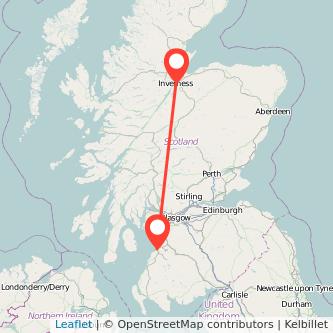 Ayr Inverness train map