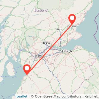 Ayr Dundee train map