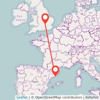 Aylesbury Barcelona train map