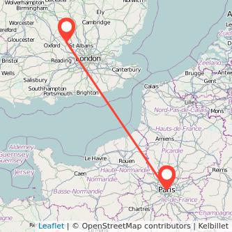 Aylesbury Paris train map