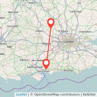 Aylesbury Havant bus map