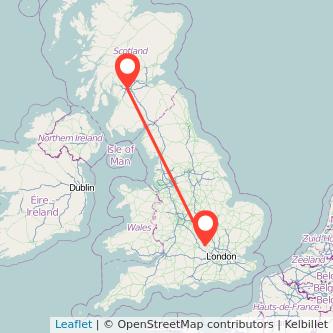 Aylesbury Glasgow train map