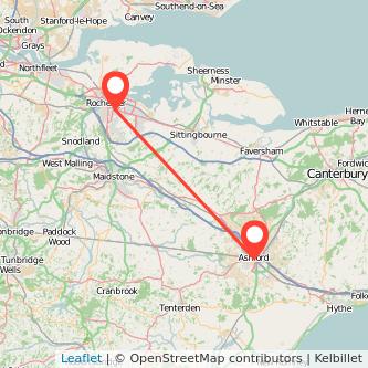 Ashford Chatham bus map
