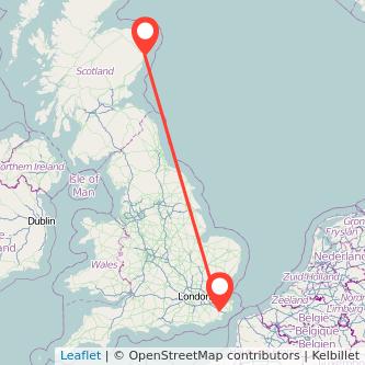 Ashford Aberdeen train map