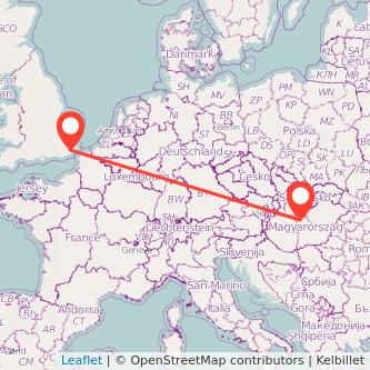 Ashford Budapest train map