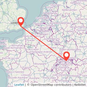 Ashford Zurich train map