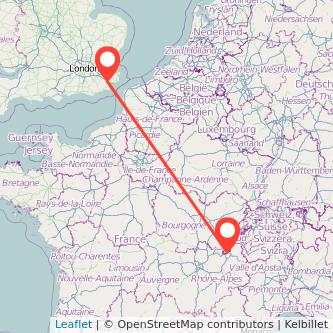 Ashford Geneva train map