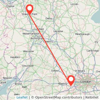 Ascot Stoke-on-Trent bus map