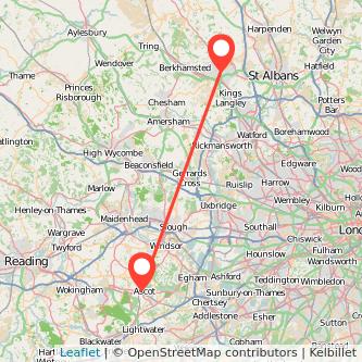 Ascot Hemel Hempstead bus map
