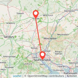 Andover Southampton train map