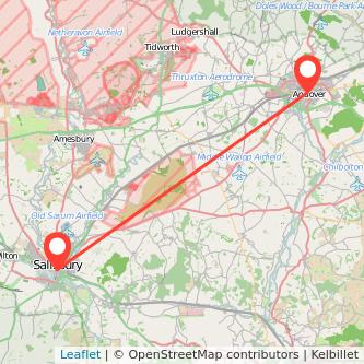 Andover Salisbury train map