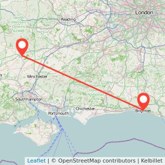 Andover Brighton train map