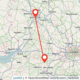 Andover Birmingham train map