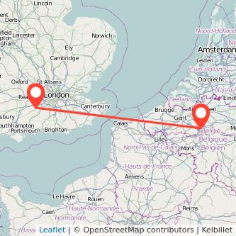 Aldershot Brussels train map