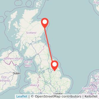 Aberdeen Scunthorpe train map