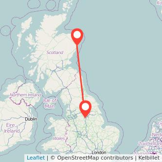 Aberdeen Rotherham train map