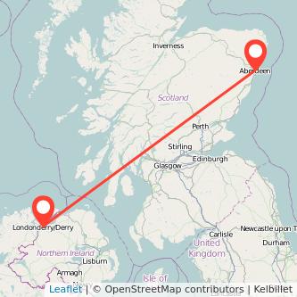 Aberdeen Derry flight map