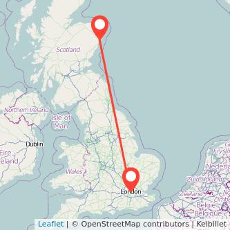 Aberdeen London train map