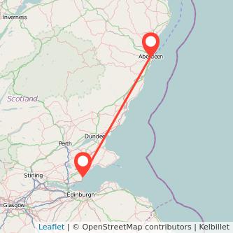 Aberdeen Kirkcaldy train map