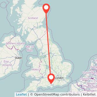 Aberdeen Eastleigh train map