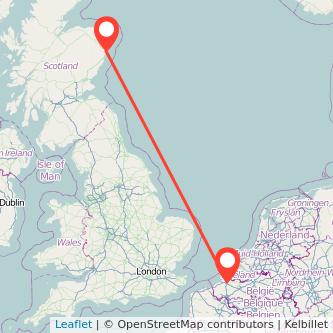 Aberdeen Bruges bus map