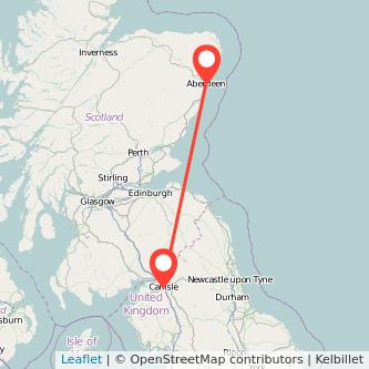 Aberdeen Carlisle train map