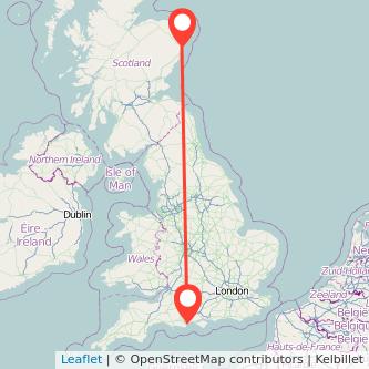 Aberdeen Bournemouth train map