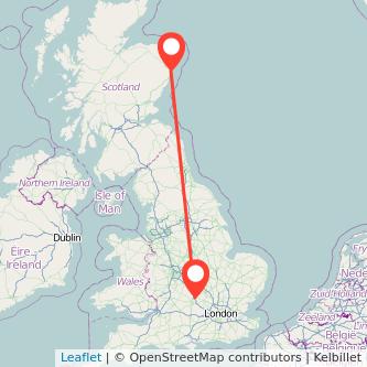 Aberdeen Bicester train map