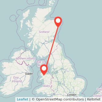 Aberdeen Bangor train map