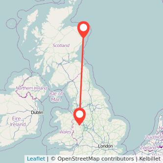 Aberdeen Telford train map