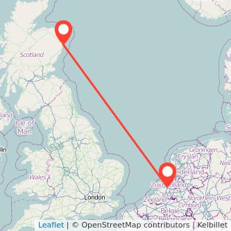 Aberdeen Rotterdam train map