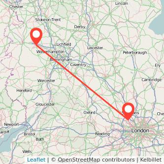 Telford Watford bus map