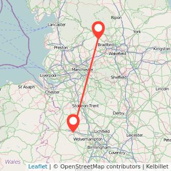 Telford Keighley train map