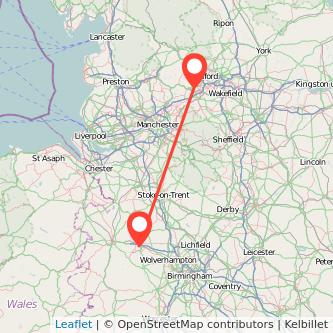 Telford Halifax train map