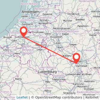Antwerpen Mainz Mitfahrgelegenheit Karte