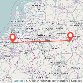 Antwerpen Kassel Mitfahrgelegenheit Karte