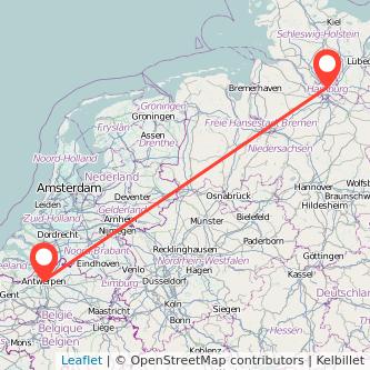 Antwerpen Hamburg Mitfahrgelegenheit Karte