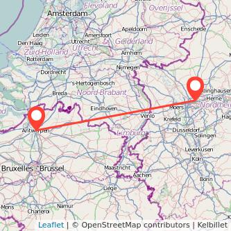 Antwerpen Bottrop Mitfahrgelegenheit Karte