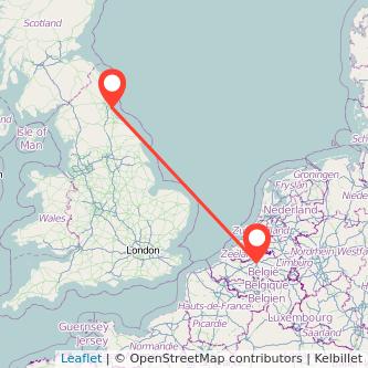 Antwerp Sunderland bus map